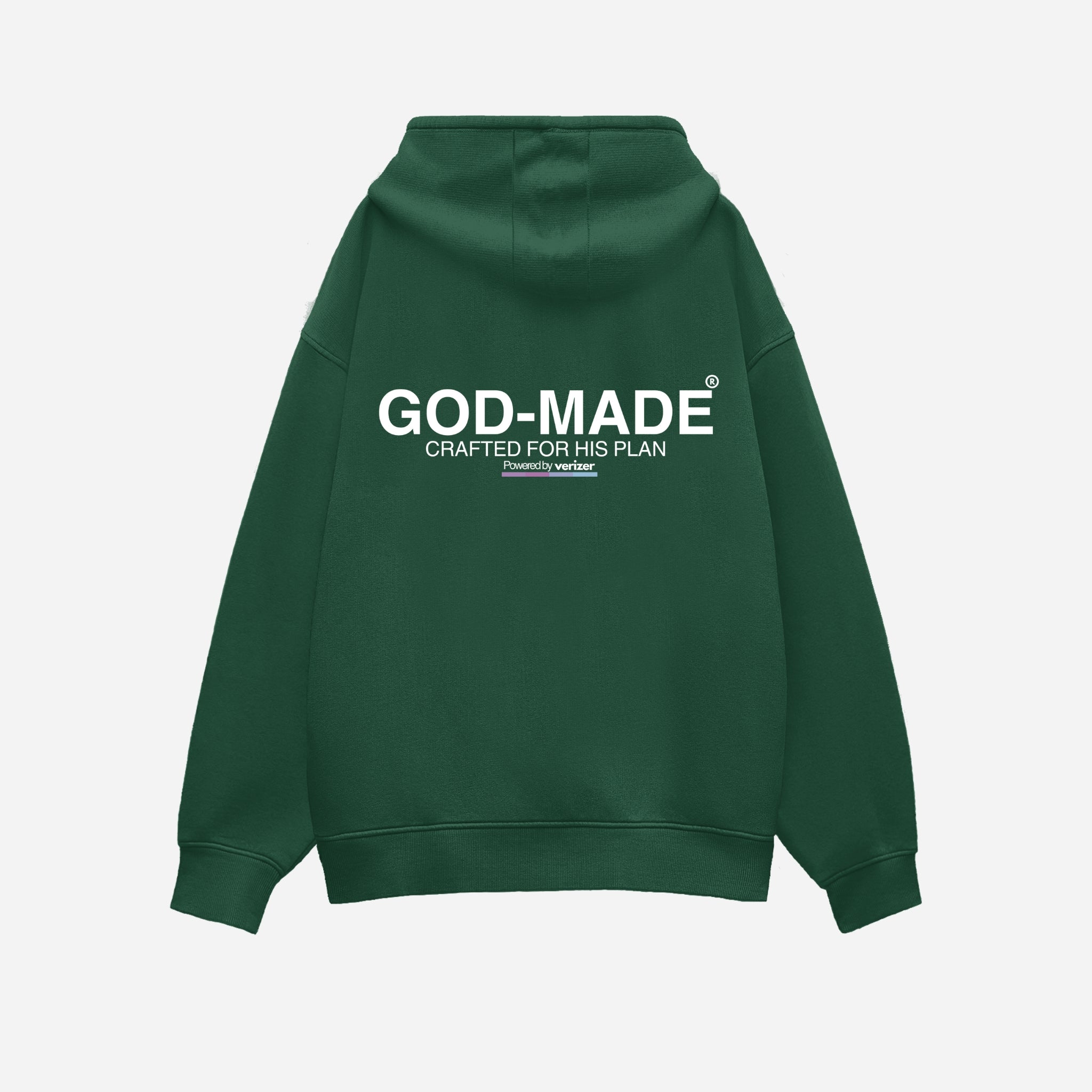 Heavyweight Evergreen 'GOD-MADE' Pullover Hoodie