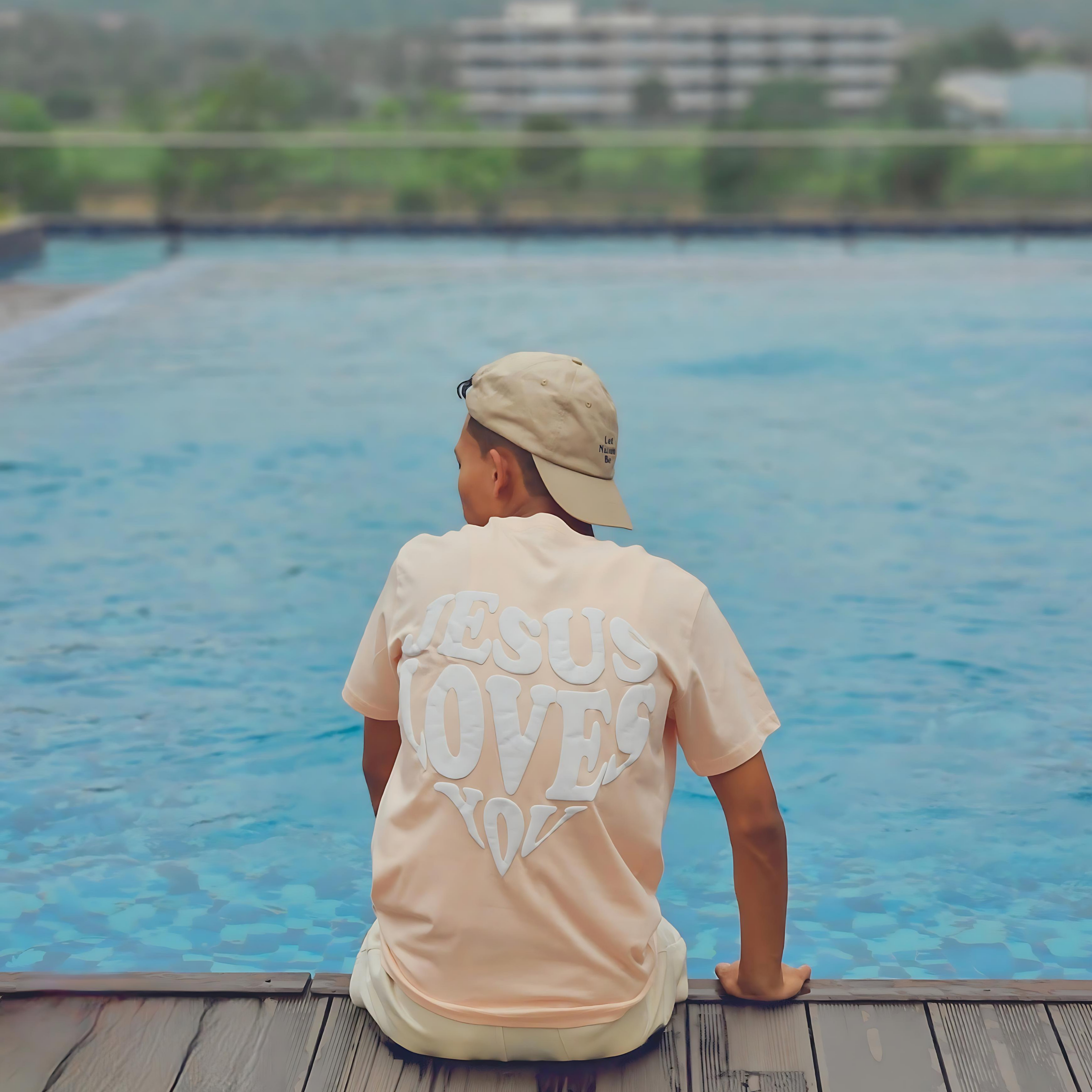 "JLY" CLASSIC PEACH TEE