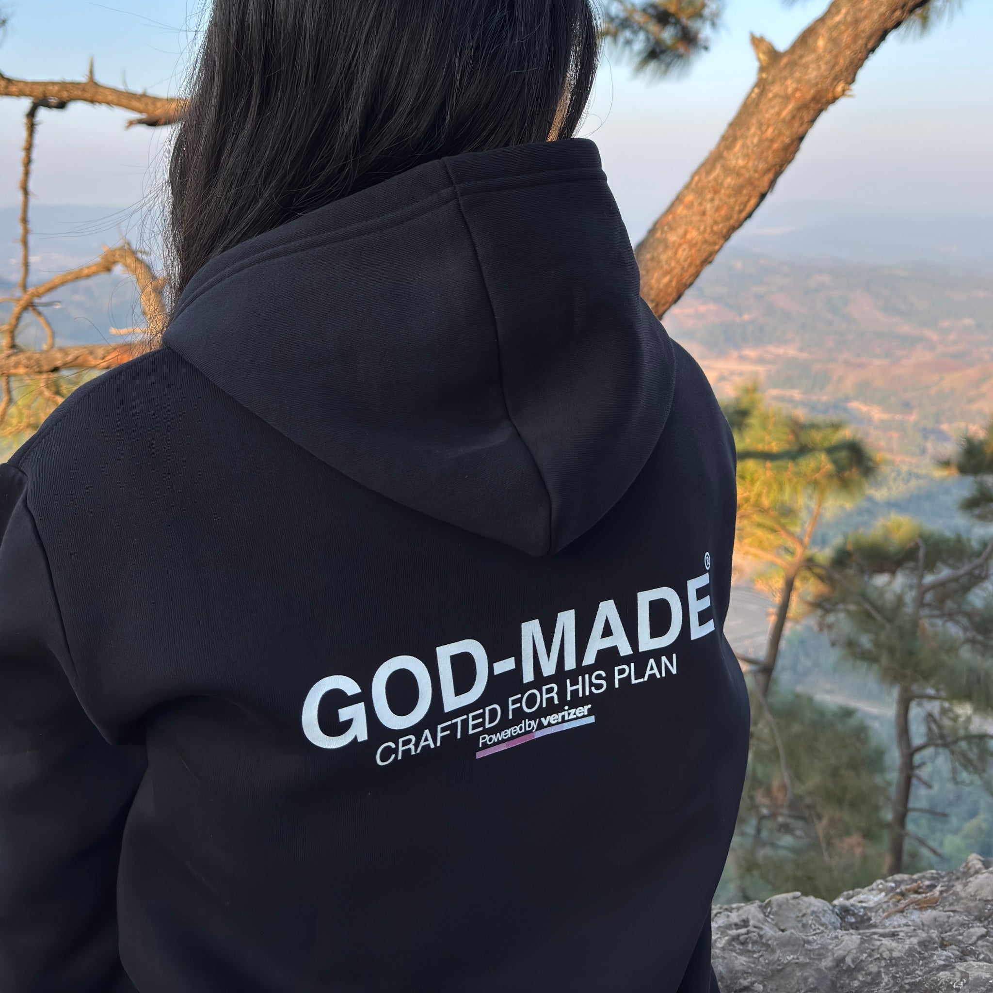 HEAVYWEIGHT OBSIDIAN "GOD-MADE" PULLOVER HOODIE