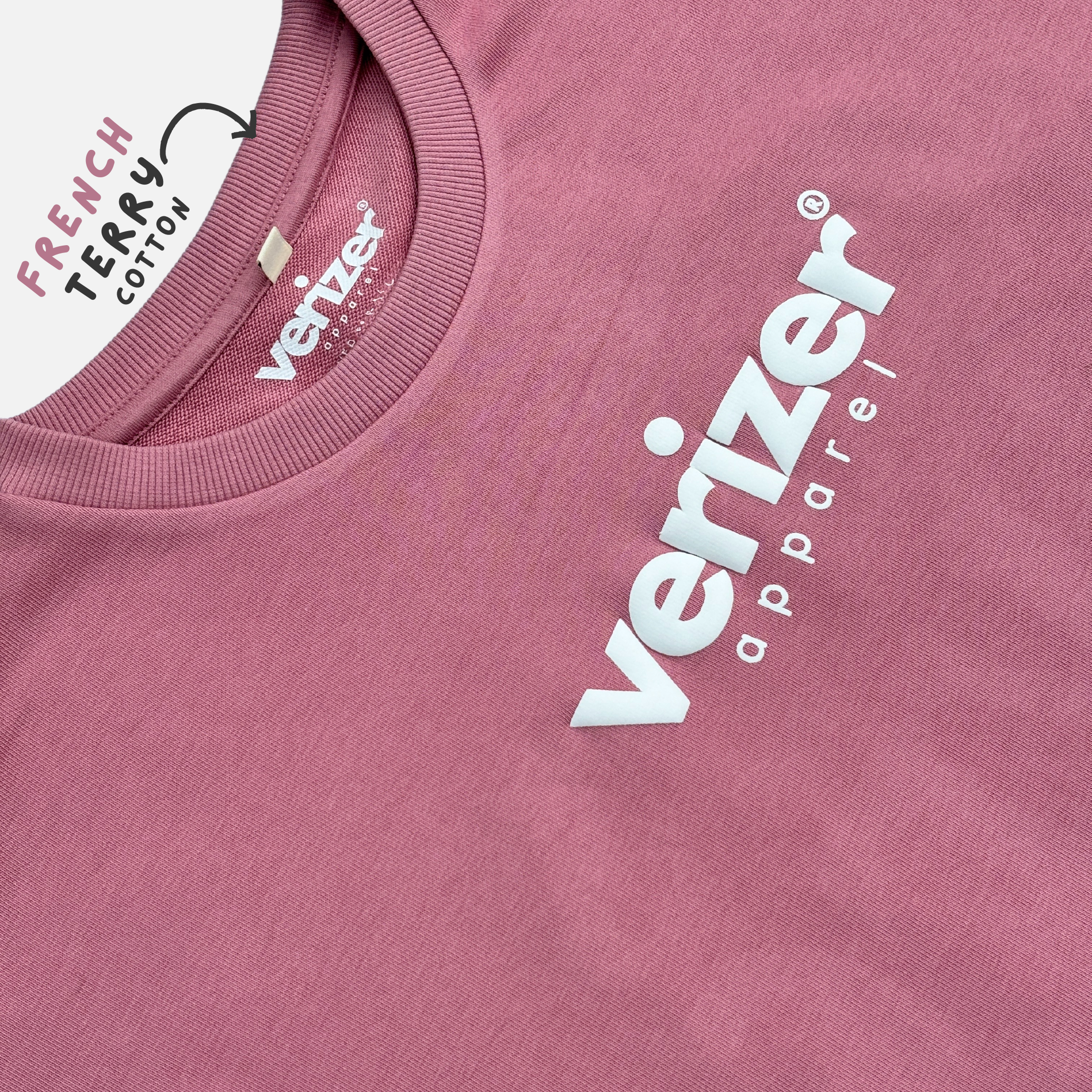 "JLY" OVERSIZED ORNATE PINK TEE