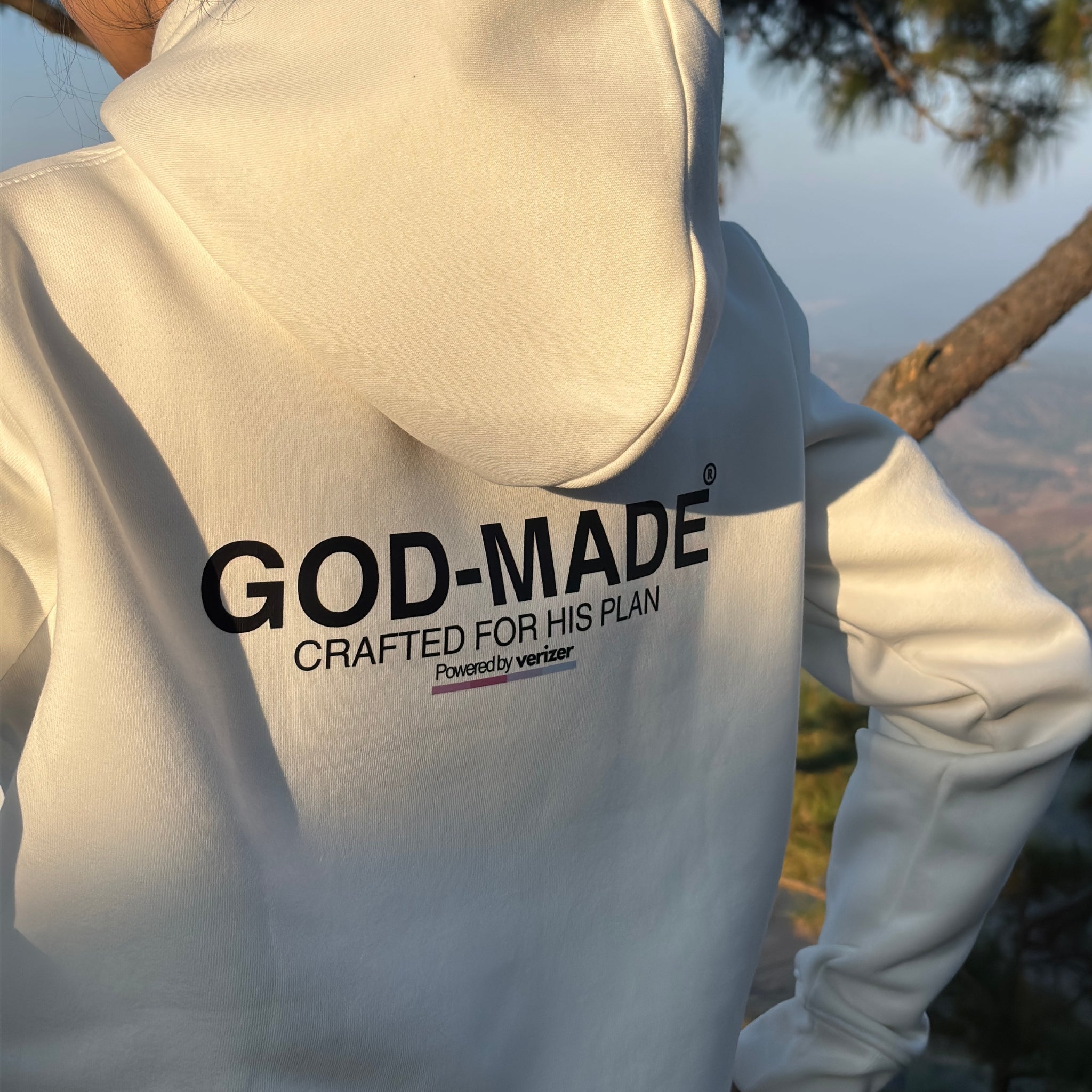 HEAVYWEIGHT IVORY "GOD-MADE" PULLOVER HOODIE