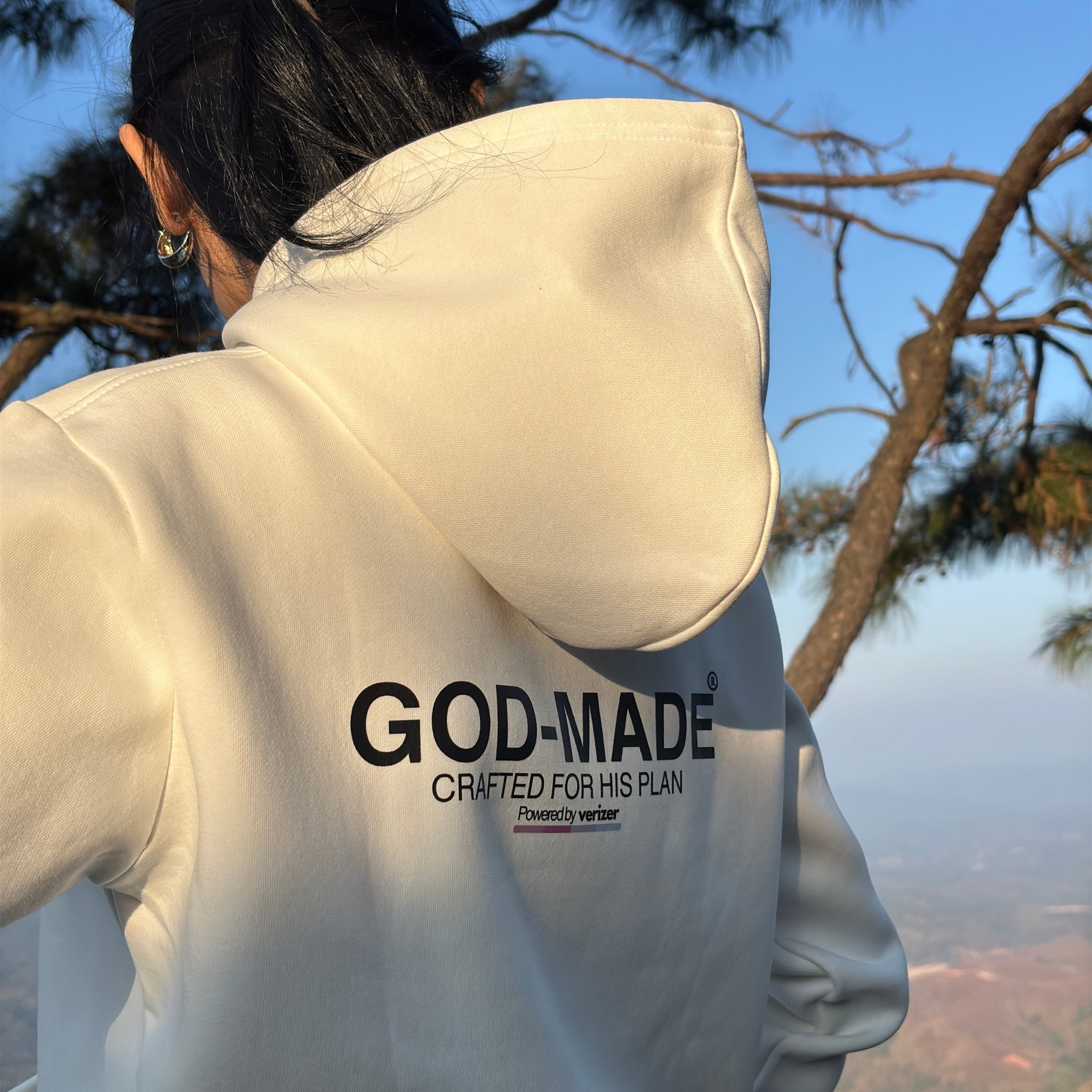 HEAVYWEIGHT IVORY "GOD-MADE" PULLOVER HOODIE