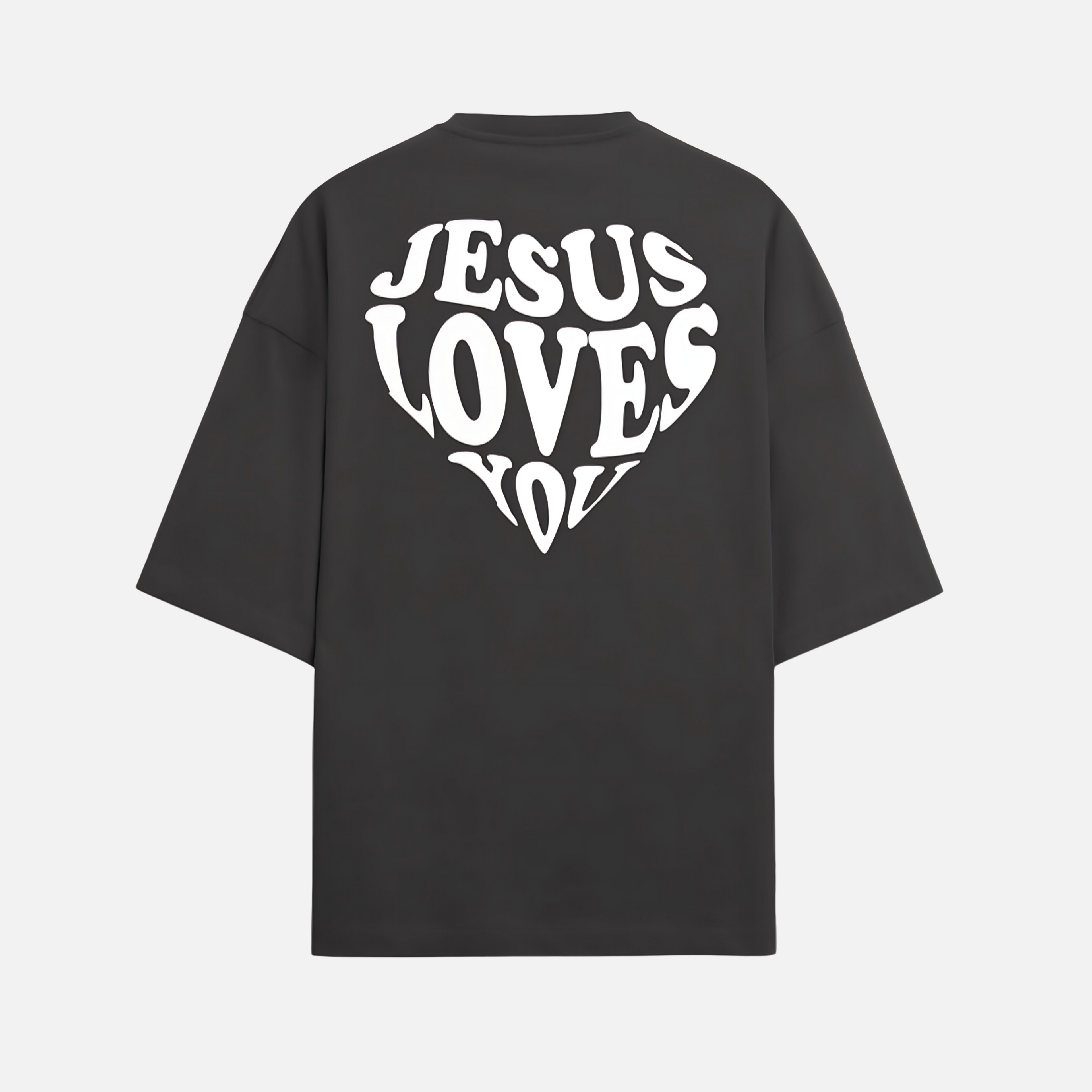 "JLY" JET BLACK OVERSIZED TEE