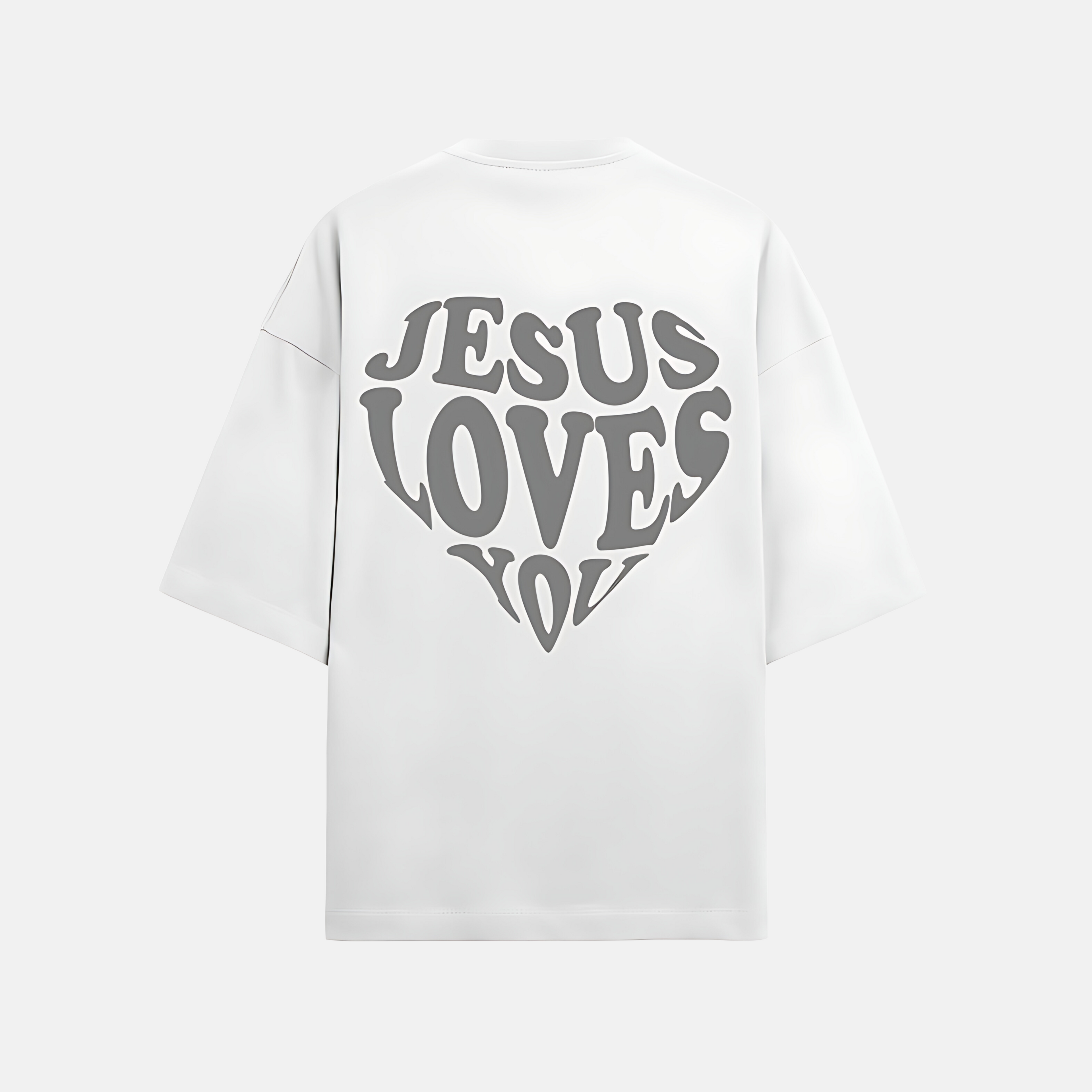 "JLY" Alabaster White Oversized Tee